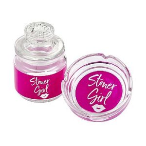 FashionCraft Jar and Ashtray Set - Stoner Girl