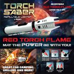 Torch Saber Torch Lighter with Red Flame - 6 Pieces Per Retail Ready Display 25028 7