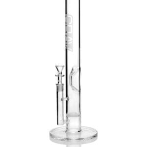 GRAV® Large, Clear Straight Base w Disc Water Pipe