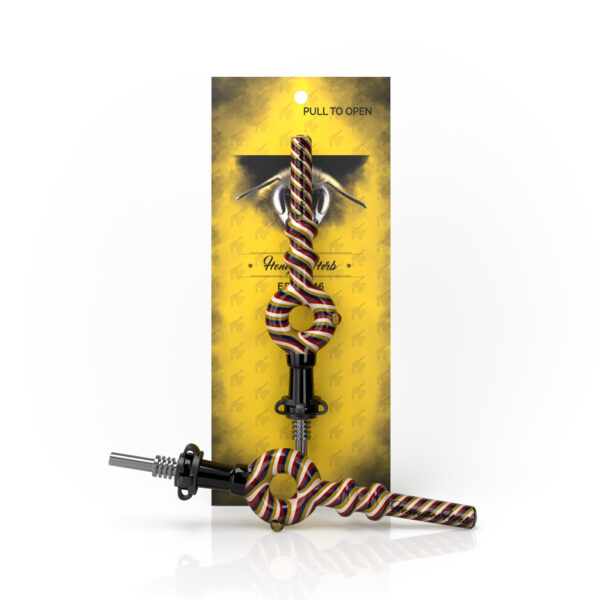 DONUT SWIRL STRIPPED NECTAR COLLECTOR:BLUE