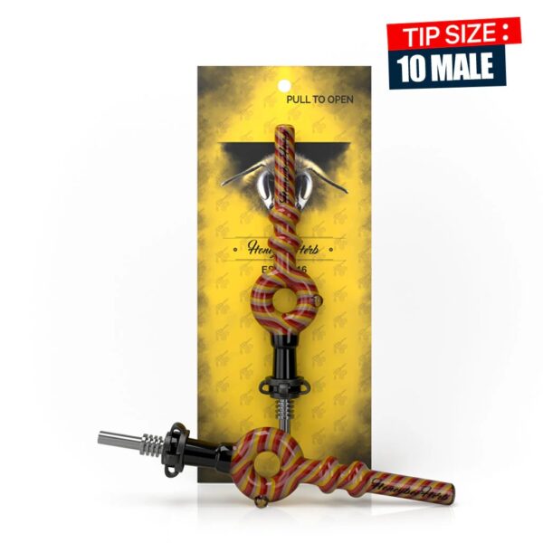 DONUT SWIRL STRIPPED NECTAR COLLECTOR:ORANGE