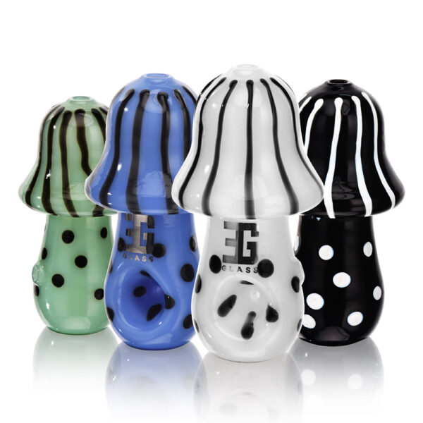Eg Glass - BSH03 EG Solid Mushroom Hand Pipe 4 inches