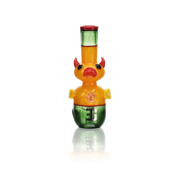 Eg Glass - Egh26 Eg Horned Duck Hand Pipe - Dark Green