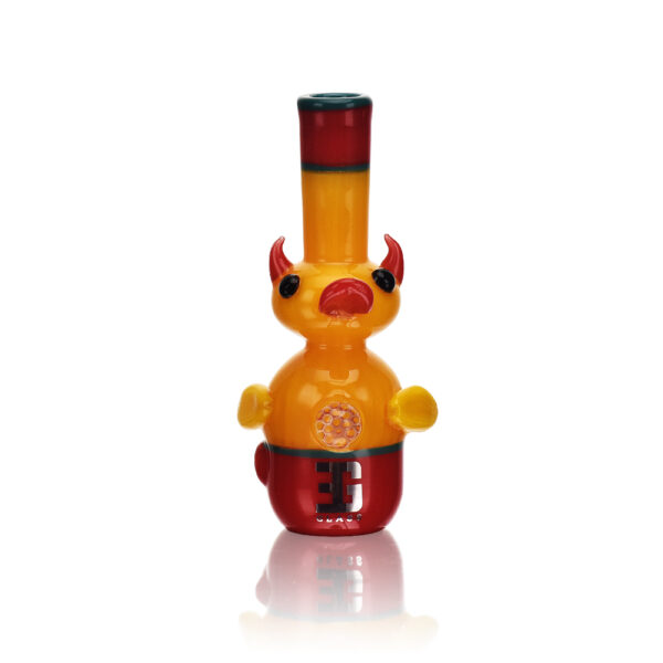 Eg Glass - Egh26 Eg Horned Duck Hand Pipe Light Red