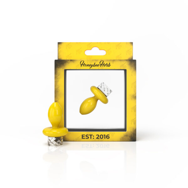 HONEYBEE HERB - BALLOON TOP VORTEX CARB CAP YELLOW