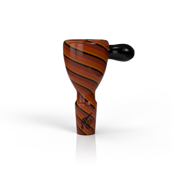 HONEYBEE HERB - WIG WAG STRIPPED BONG BOWL PIECES/ORANGE/BLACK