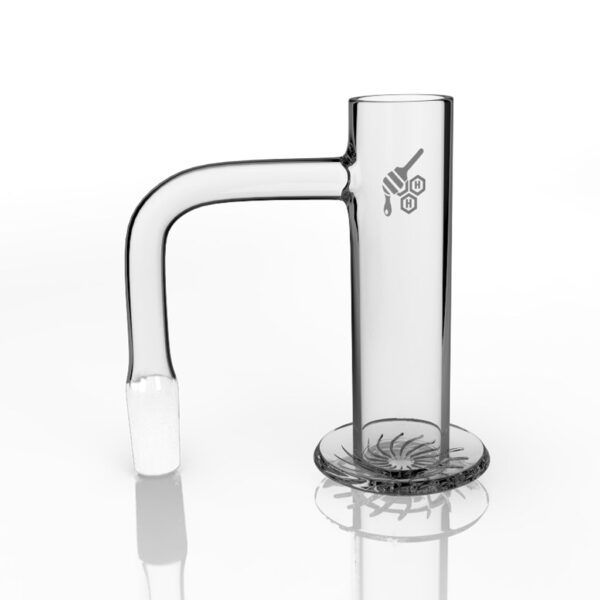 Honeybee Herb - Long Neck Beehive Quartz Banger - 90° Degree | Yl - Image 2