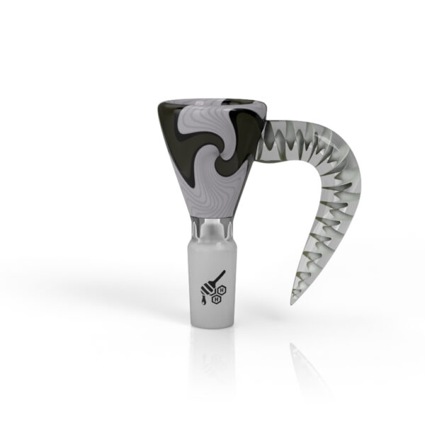 HONEYBEE HERB - MARTINI SPLASH HORN PULL BONG SLIDE - GREEN WHITE